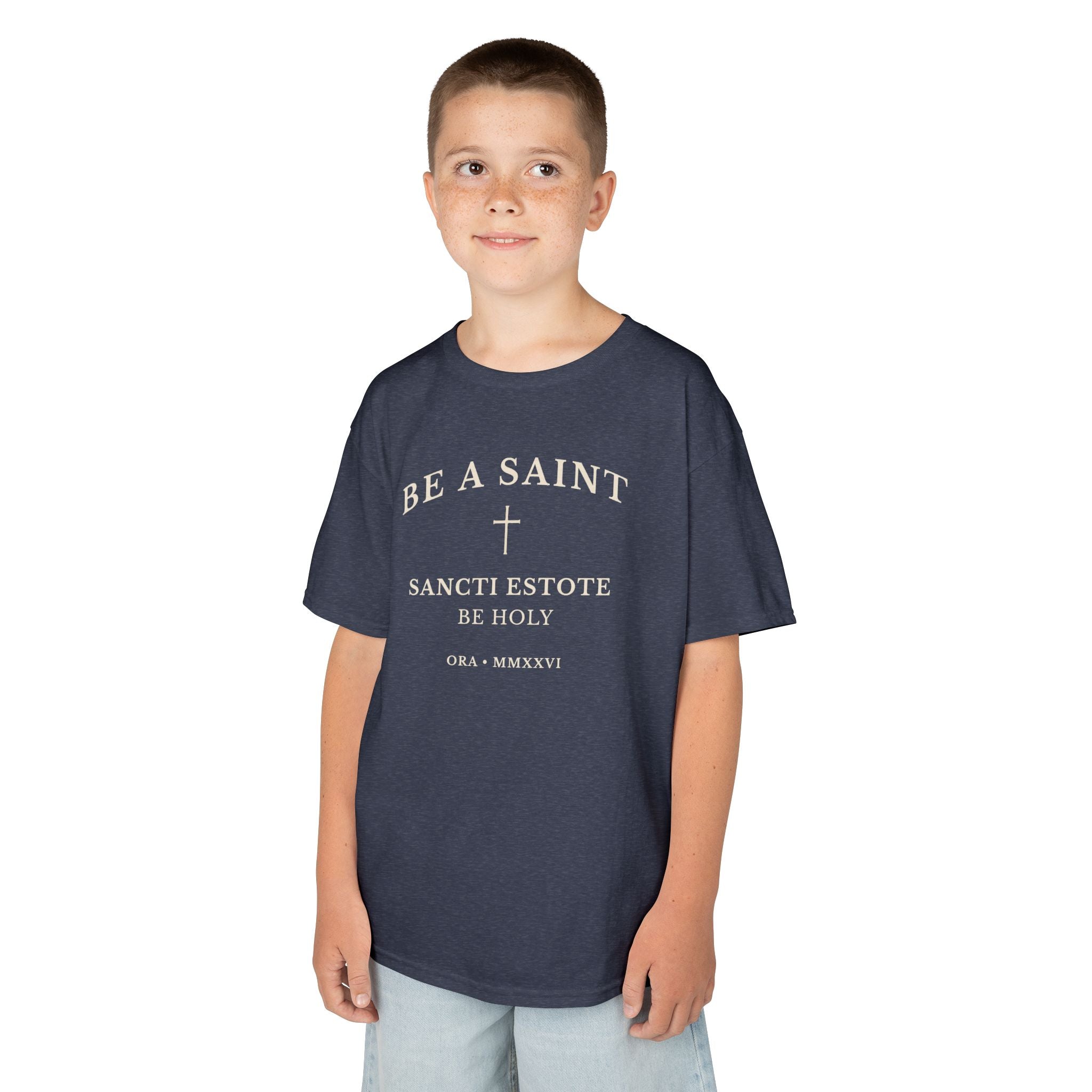 BE A SAINT — Sancti Estote Youth Tee