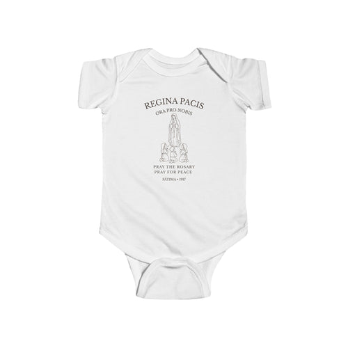 Our Lady of Fátima — Pray the Rosary Baby Bodysuit