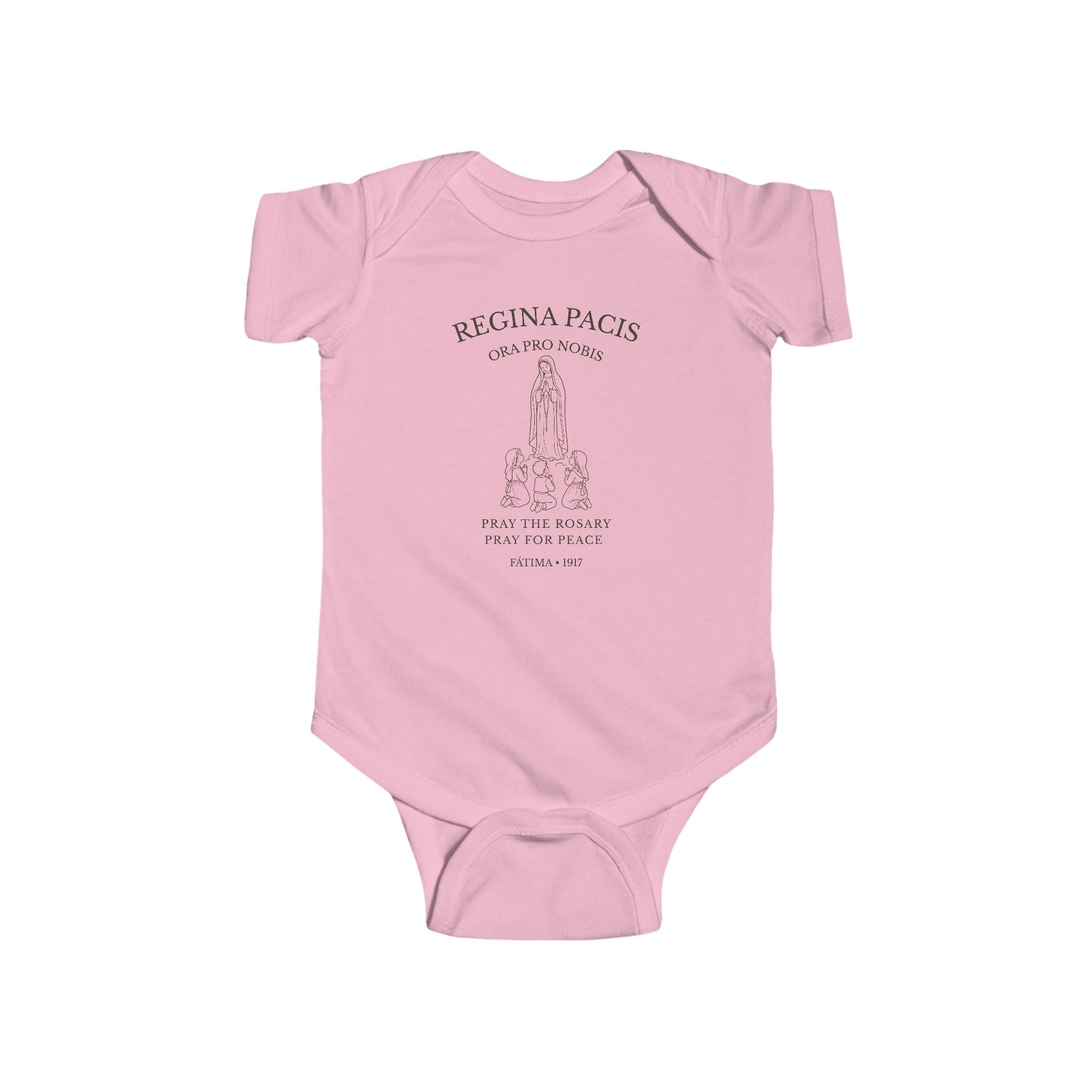 Our Lady of Fátima — Pray the Rosary Baby Bodysuit