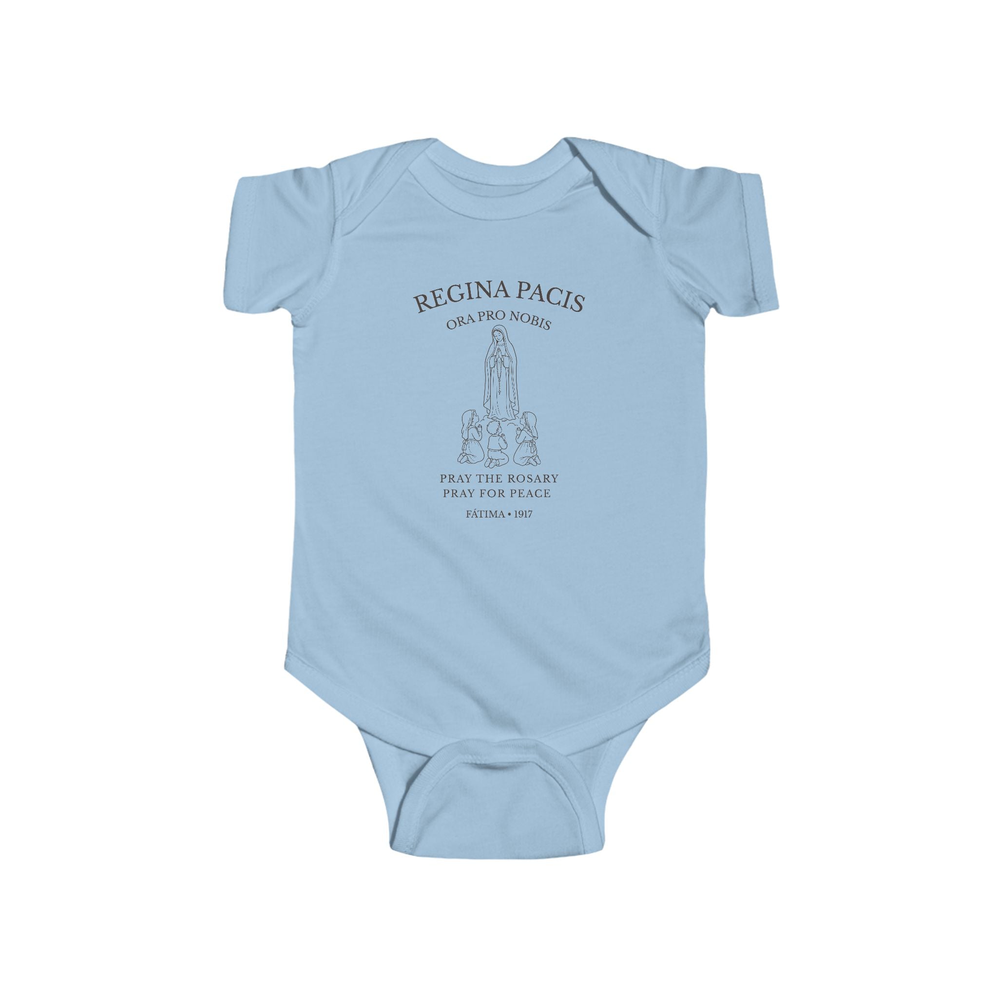 Our Lady of Fátima — Pray the Rosary Baby Bodysuit