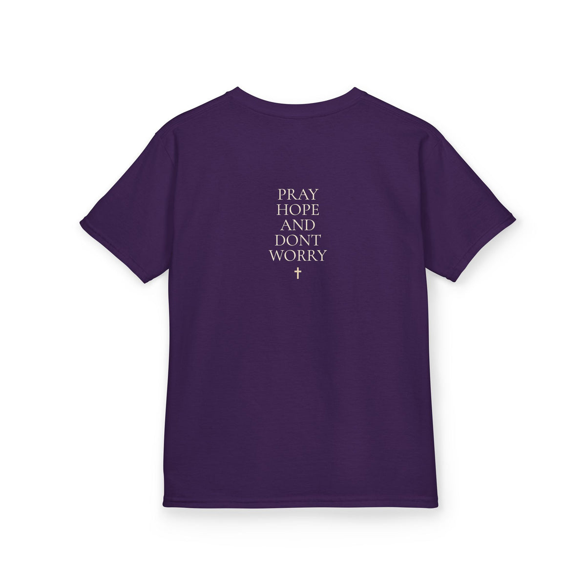 Padre Pio “Pray, Hope & Don’t Worry” Youth Tee | ORA KIDS