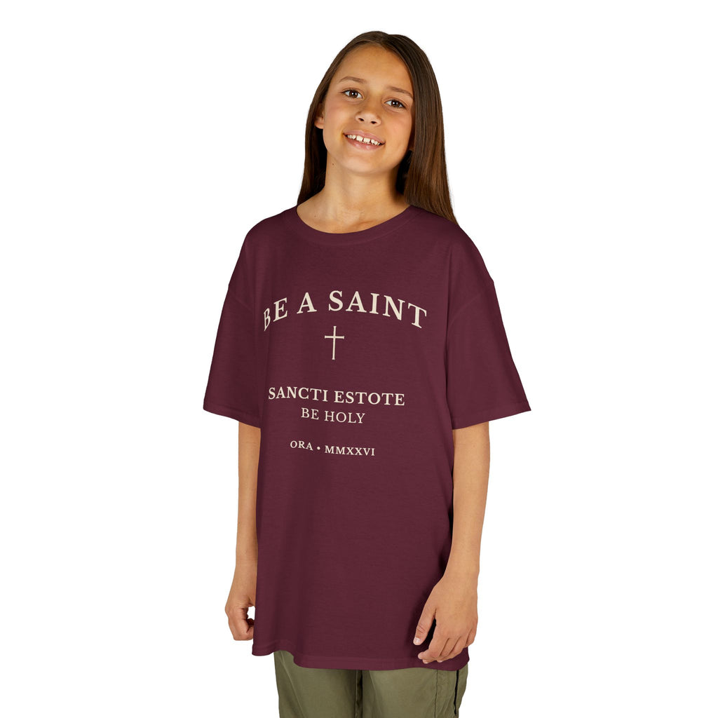 BE A SAINT — Sancti Estote Youth Tee