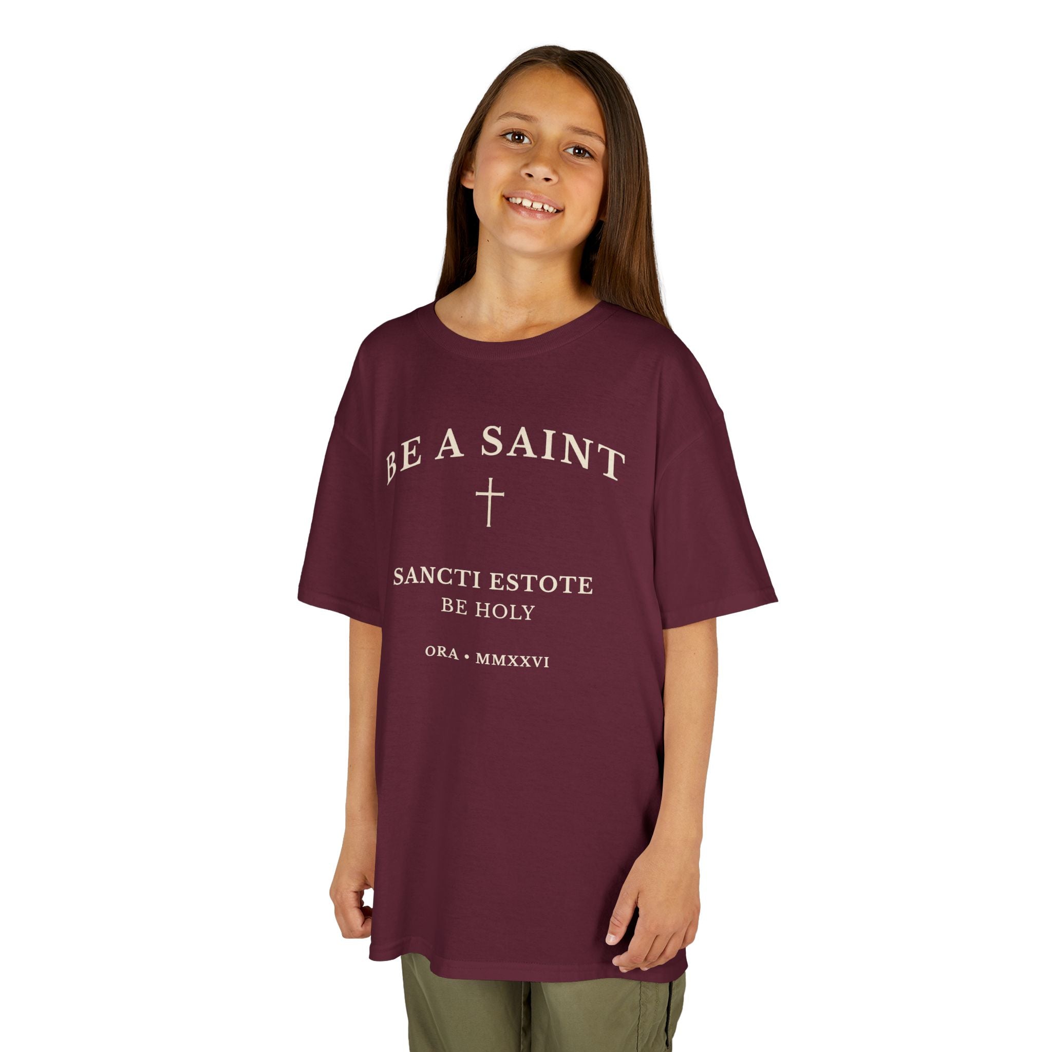 BE A SAINT — Sancti Estote Youth Tee